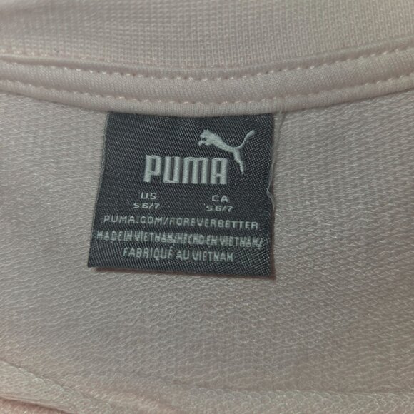 Puma Youth Girls 6/7 3-Piece Outfit: Pink Sweatshirt Navy Tee Pink Shorts 4163 - Picture 6 of 16